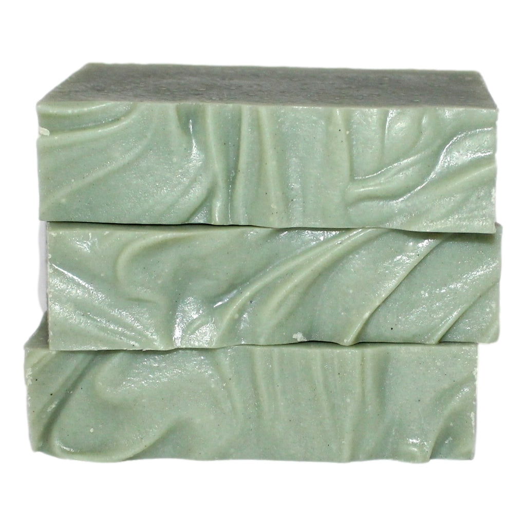 Stack of Blue Agave Soap bars showing cross-section