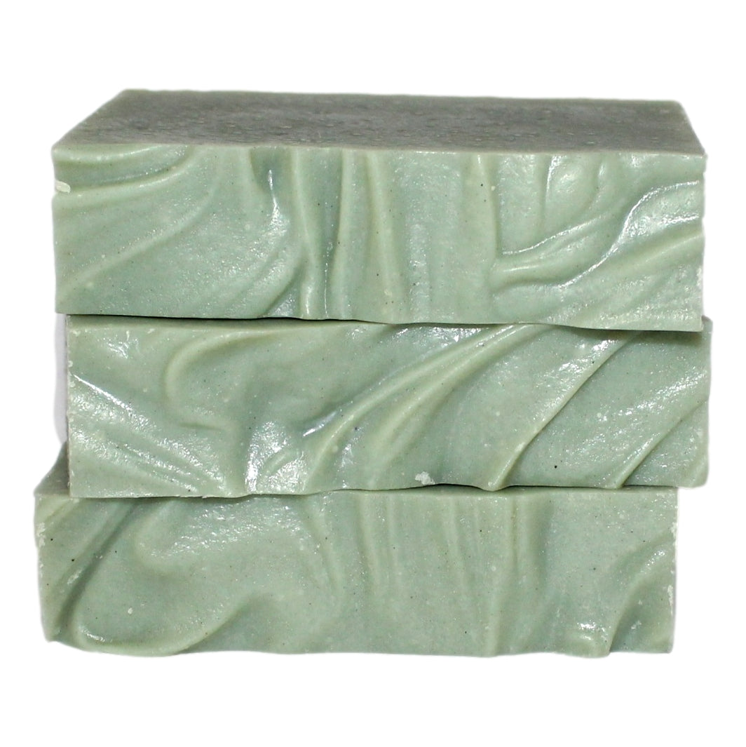 Stack of Blue Agave Soap bars showing cross-section