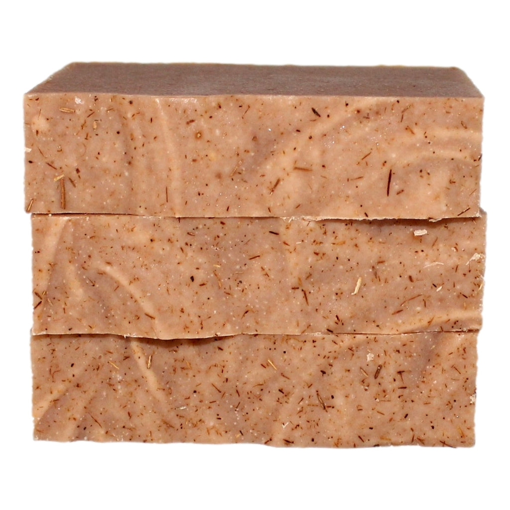 Stack of Cedarwood Soap bars showing cross-section