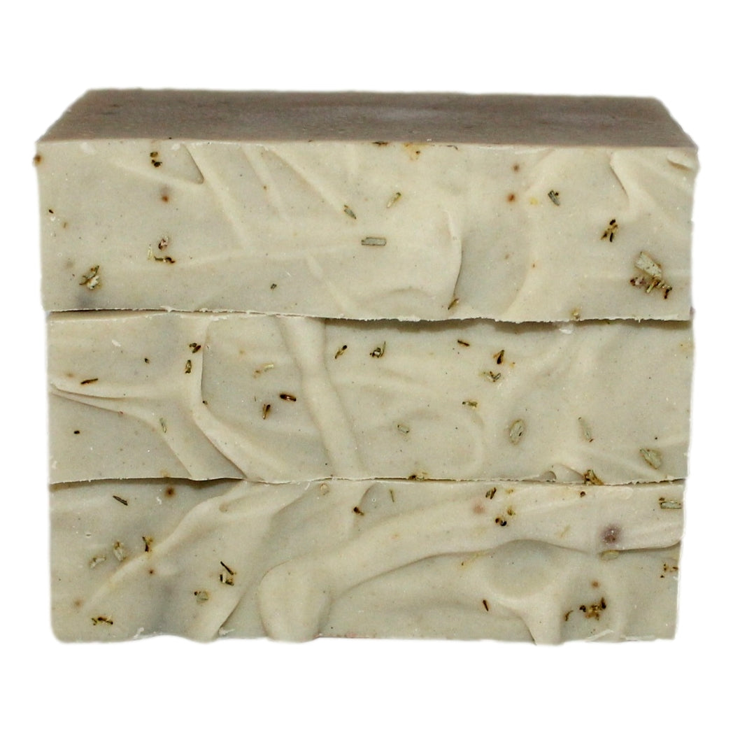 Stack of Desert Sage Soap bars showing cross-section