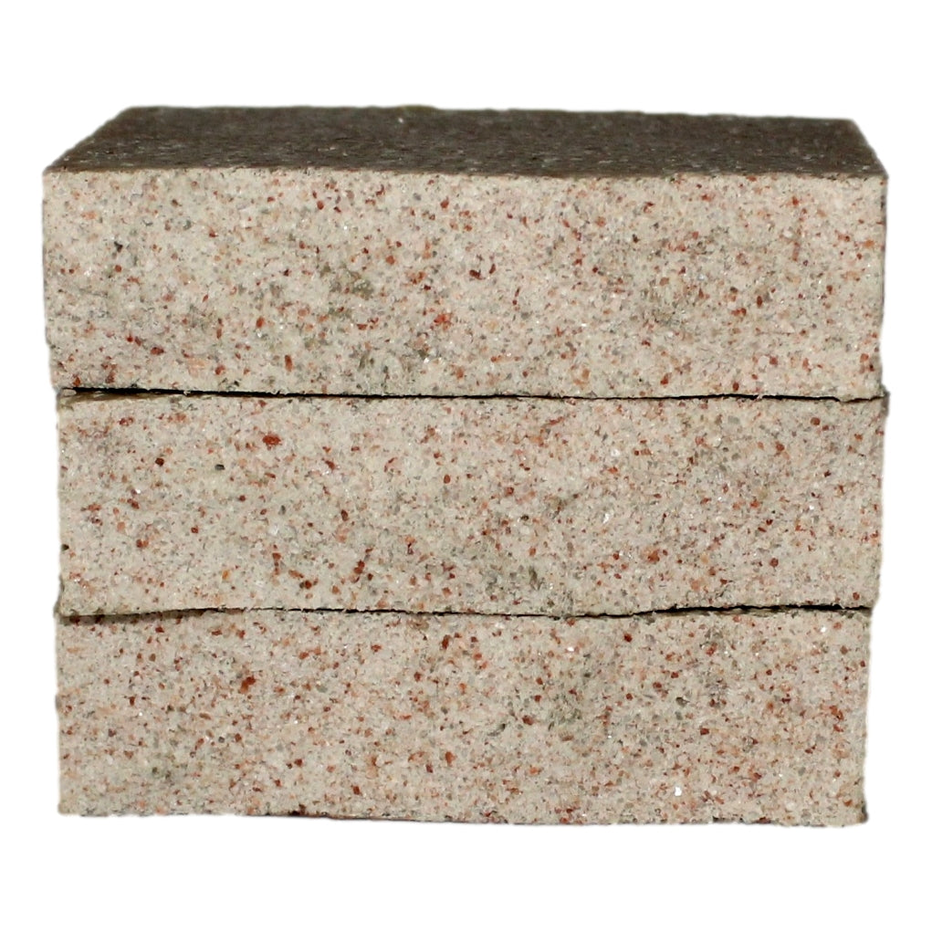 Stack of Seaweed Salt Soap bars showing cross-section