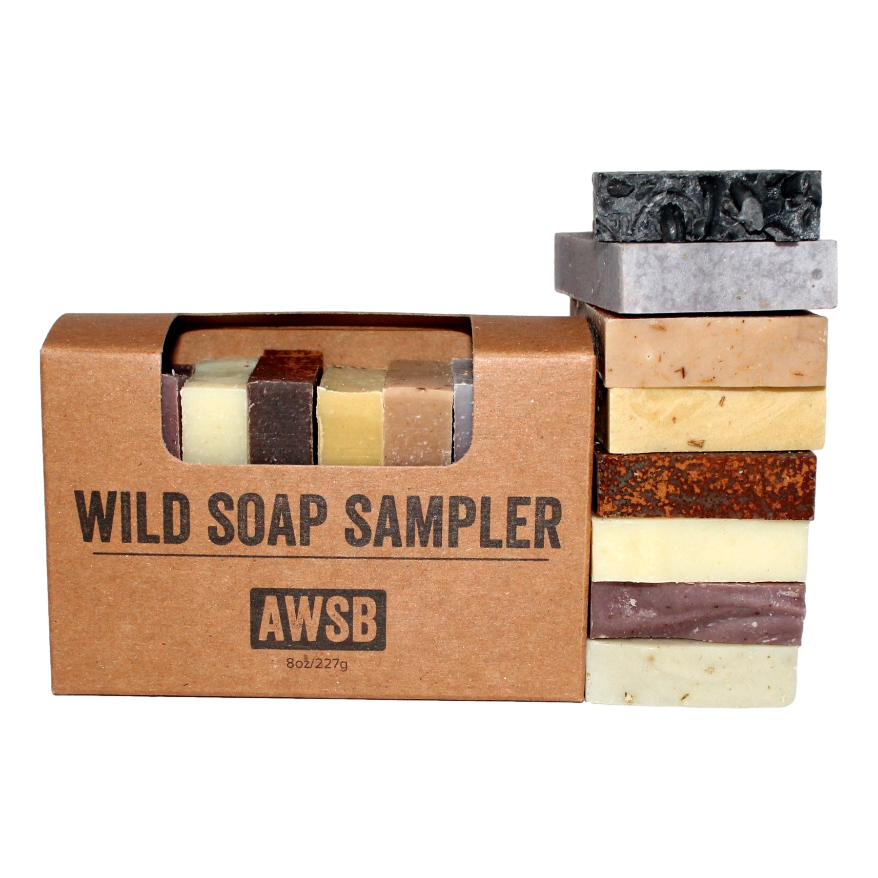 Wild Soap Sampler — assorted mini soap bars unwrapped