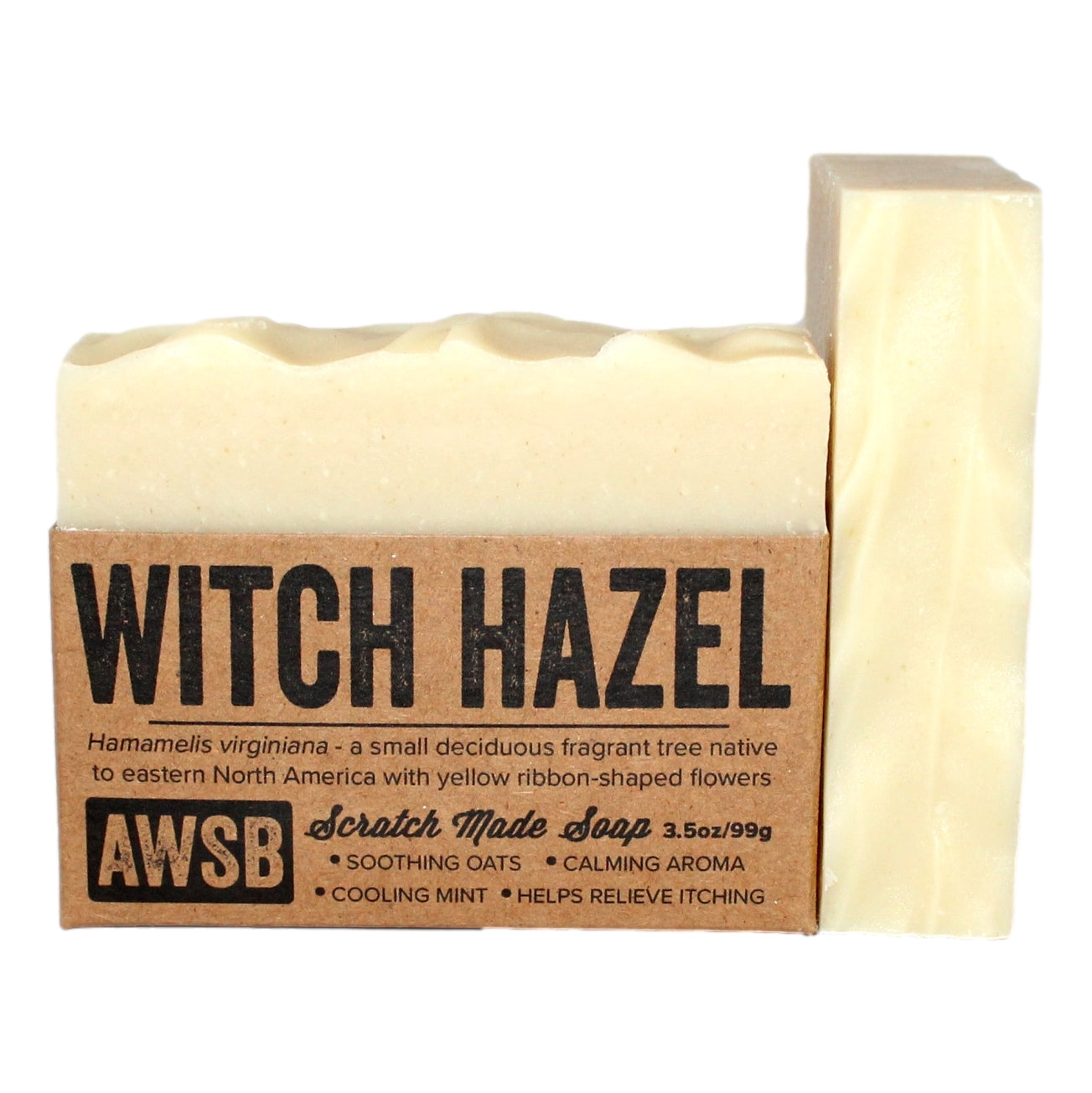 Witch Hazel Soap bar — front view with label