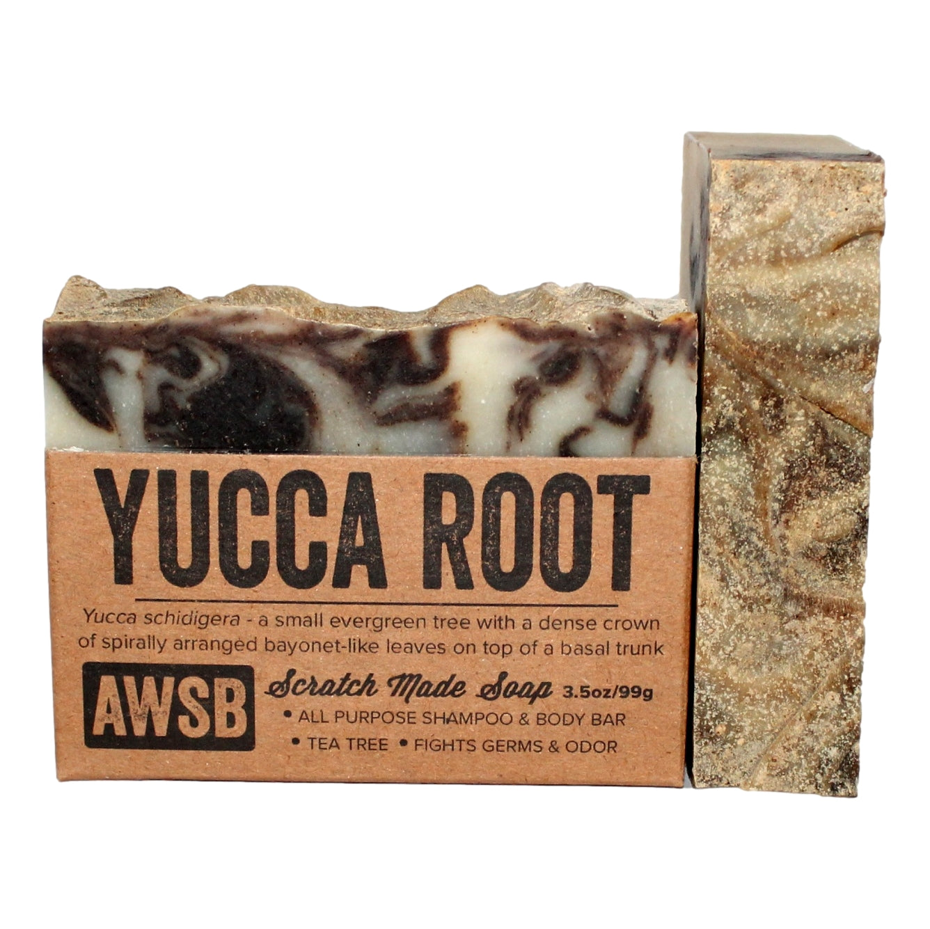 Yucca Root Shampoo & Body Bar bar — front view with label
